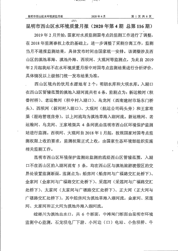 2020年4月西山区地表水质月报（非国考）-3
