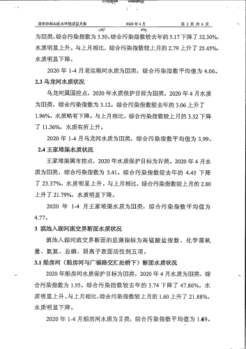 2020年4月西山区地表水质月报（非国考）-5