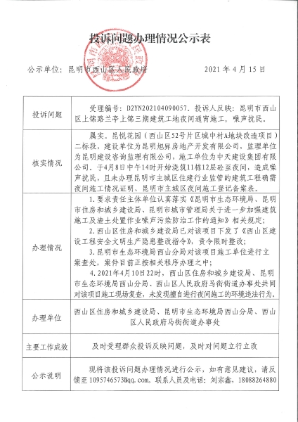 昆悦花园公示表