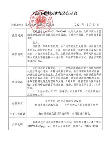 X2YN202105030007办理情况公示表