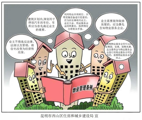 物业管理条例宣传海报