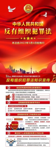 宣传《中华人民共和国反有组织犯罪法》