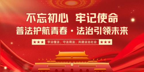 海口街道国庆主题普法宣传海报2
