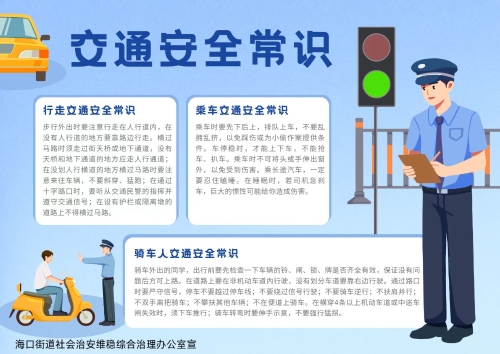 海口街道交通安全法规宣传海报3
