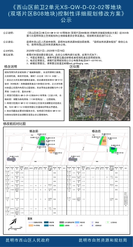 《西山区前卫2单元XS-QW-D-02-02等地块(双塔片区B08地块)控制性详细规划修改方案》 《西山区前卫2单元XS-QW-D-02-02等地块(双塔片区B08地块)控制性详细规划修改方案》